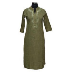 Premium Long Kurti - Olive